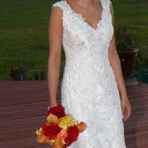 Custom Lace Allure Wedding Gown- Like New!